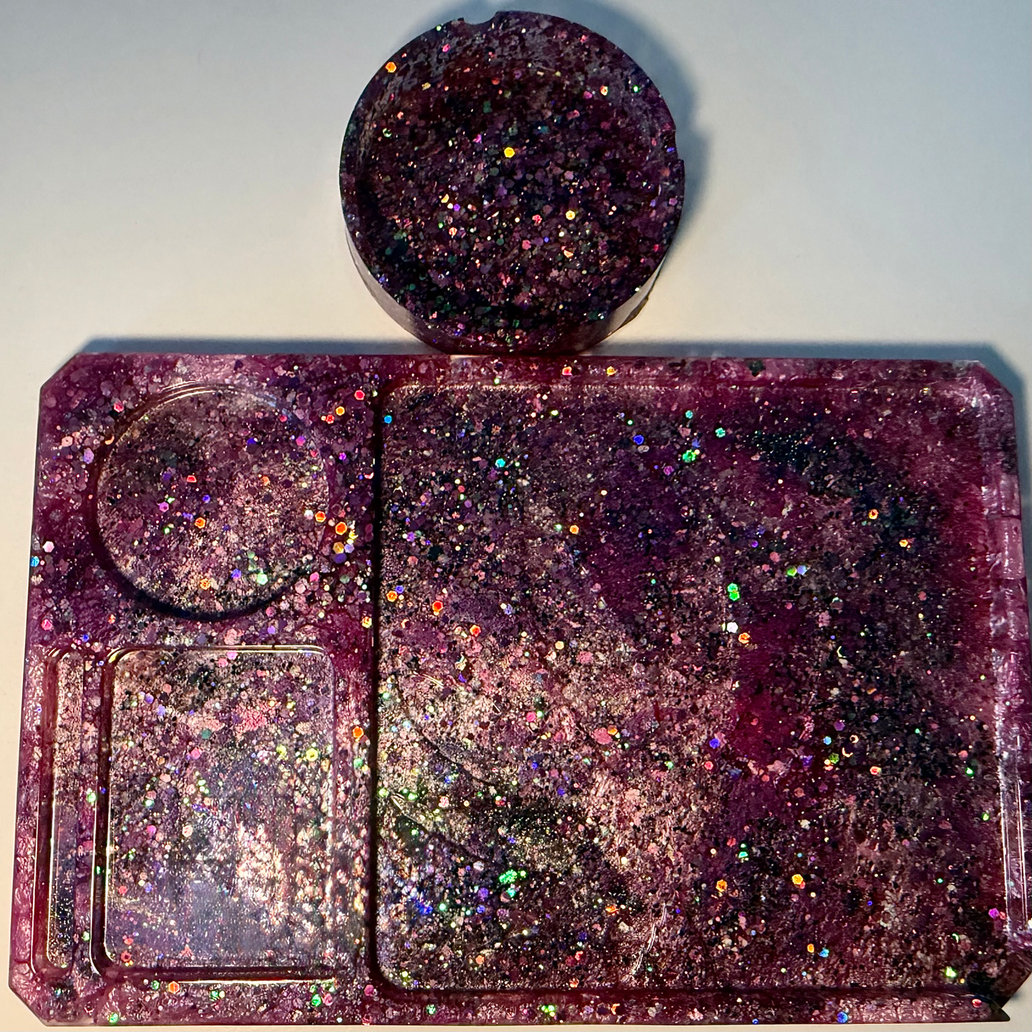 Handmade Resin Rolling Tray Set | Custom Colours Available | Glitter Design | Gift Idea | Personalised Gifts & Memorial Creations | My Store