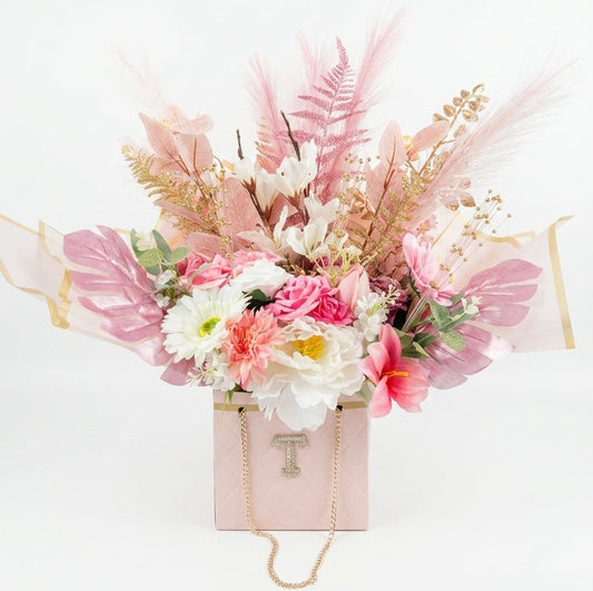 Luxury Forever Flower & Pampas Gift Box | Personalised Floral Arrangement | Custom Keepsake Gift | Personalised Gifts & Memorial Creations | Ne and Me Handmade
