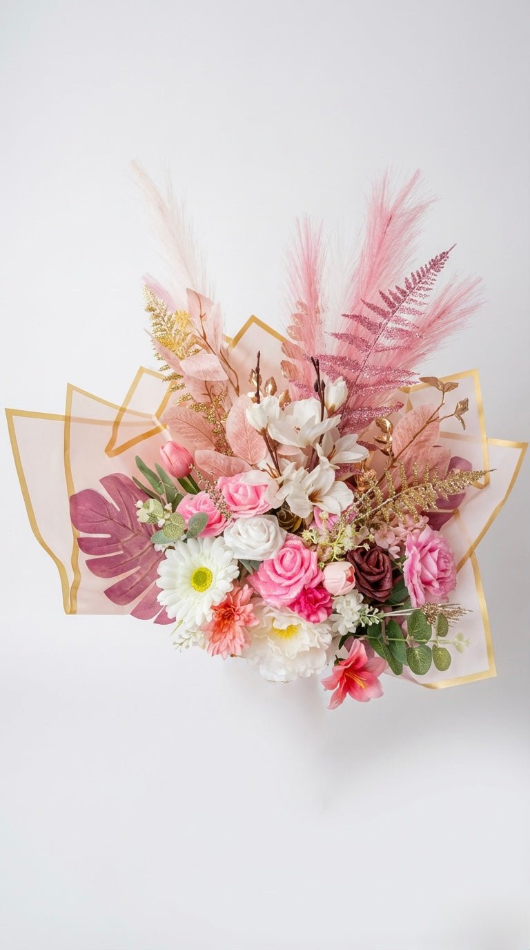 Luxury Forever Flower & Pampas Gift Box | Personalised Floral Arrangement | Custom Keepsake Gift | Personalised Gifts & Memorial Creations | Ne and Me Handmade