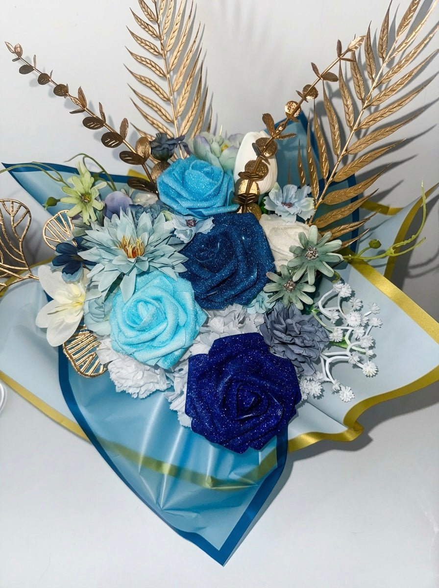Personalised Flower Bouquet Gift | Handmade Rose Arrangement | Optional Chocolate Add - On | Personalised Gifts & Memorial Creations | Ne and Me Handmade