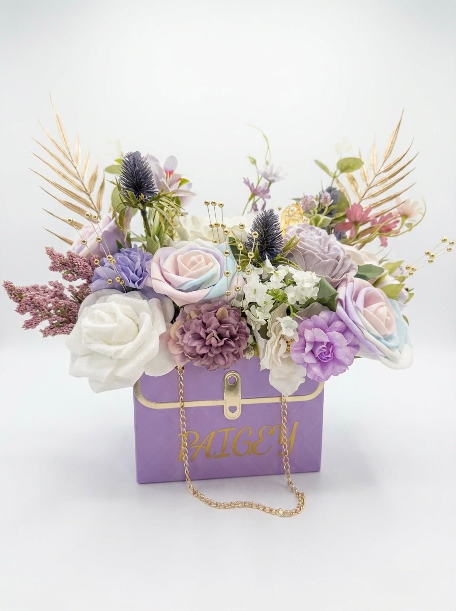 Personalised Flower Bouquet Gift | Handmade Rose Arrangement | Optional Chocolate Add - On | Personalised Gifts & Memorial Creations | Ne and Me Handmade