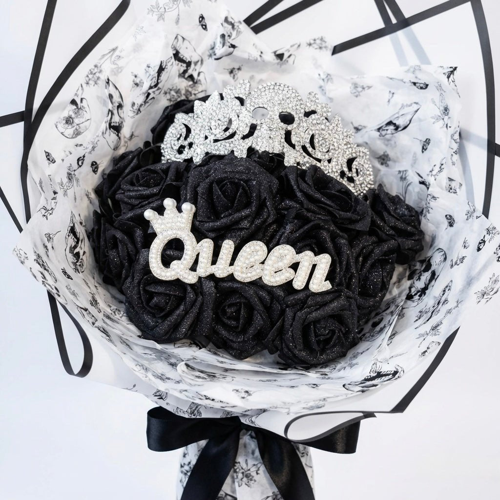 Personalised Flower Bouquet Gift | Handmade Rose Arrangement | Optional Chocolate Add - On | Personalised Gifts & Memorial Creations | Ne and Me Handmade