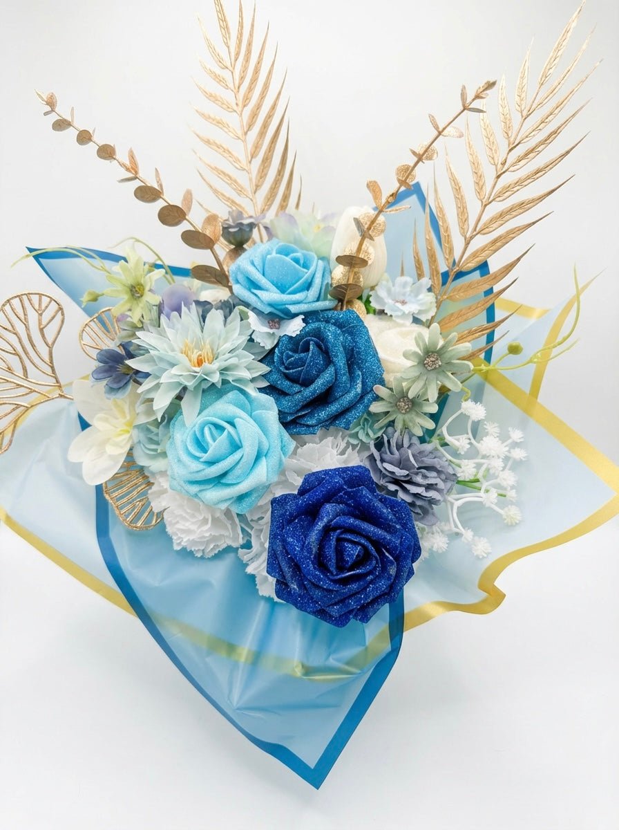 Personalised Flower Bouquet Gift | Handmade Rose Arrangement | Optional Chocolate Add - On | Personalised Gifts & Memorial Creations | Ne and Me Handmade